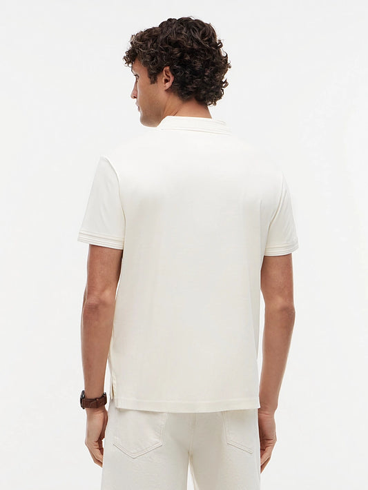 Regular fit interlock knit polo shirt - 50% OFF