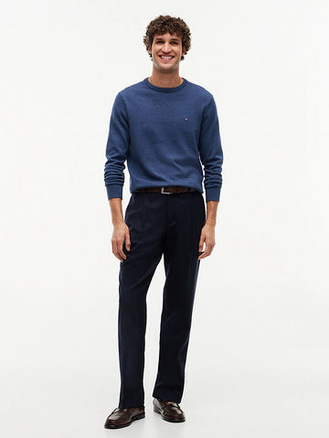 Round neck sweater with flag embroidery - 40% OFF